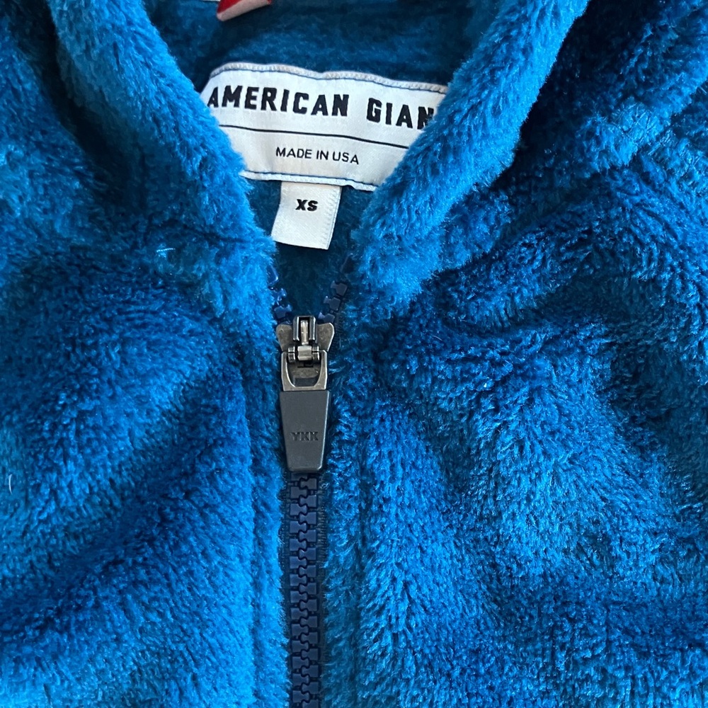 American Giant Woman’s Polartec Fleece Zip Up Hoodie Jacket Made in the USA - Picture 4 of 8
